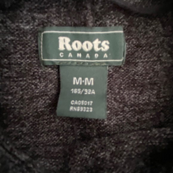 LADIES Roots pullover mixed grey/black 3/4 sleeve mock neck with front pockets - Picture 4 of 5